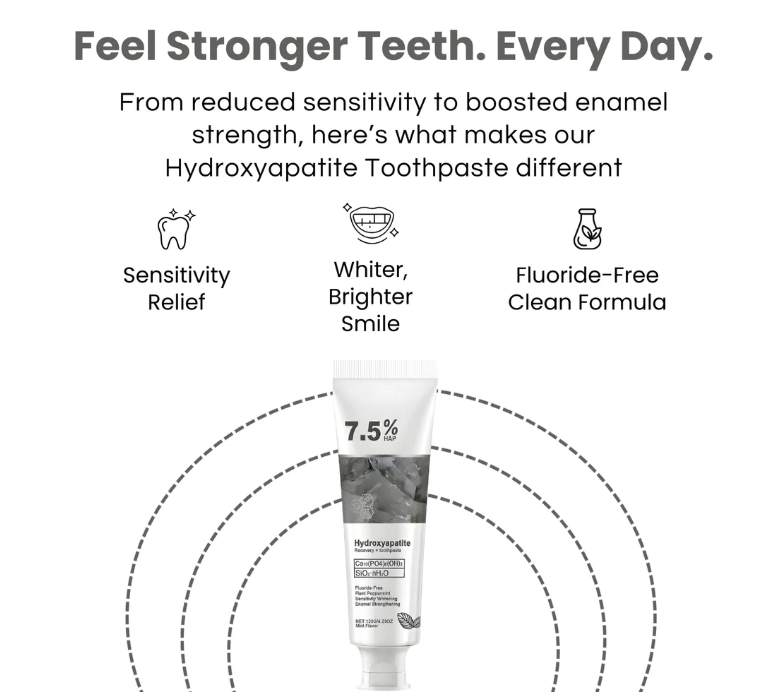Fluoride-Free Hydroxyapatite Toothpaste