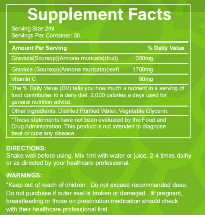 Soursop Bitters Liquid Drops